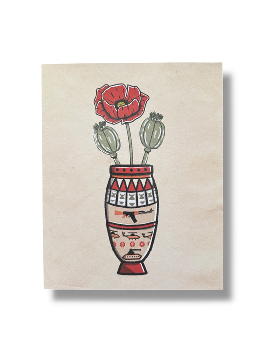 War Vase Print